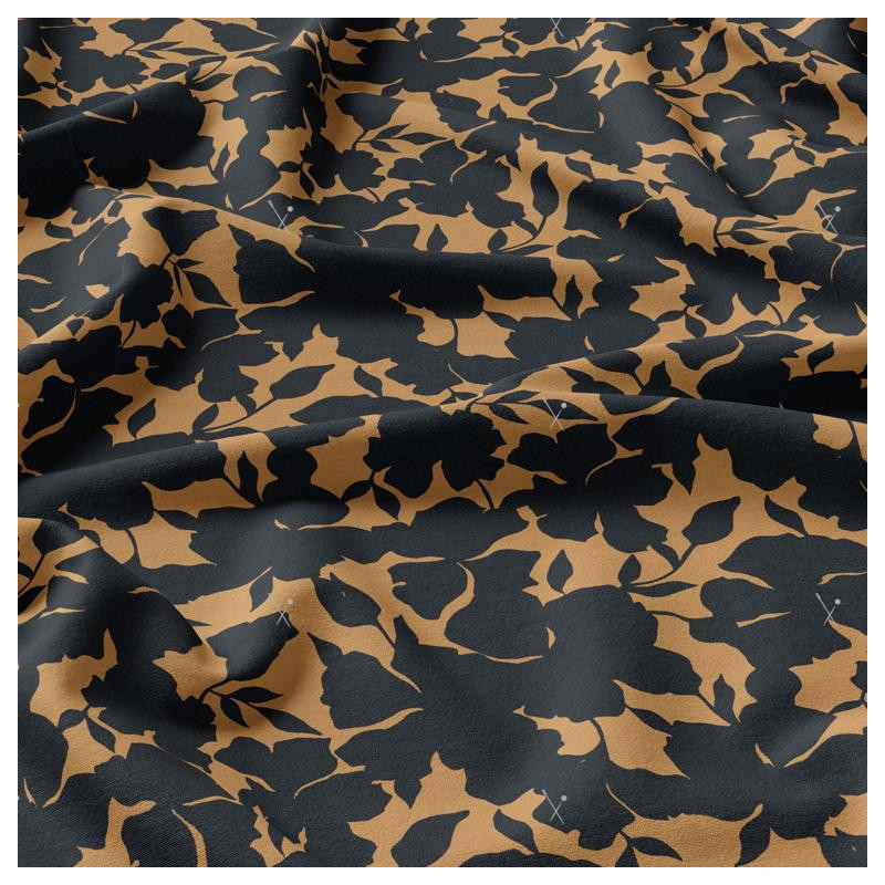 Printed Viscose OINETTE Camel / Black